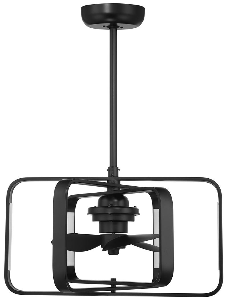 Image 2 Lynx LED Fan D'Lier in Matte Black (Fandelier) more views