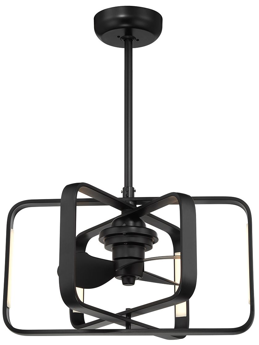 Image 3 Lynx LED Fan D'Lier in Matte Black (Fandelier) more views