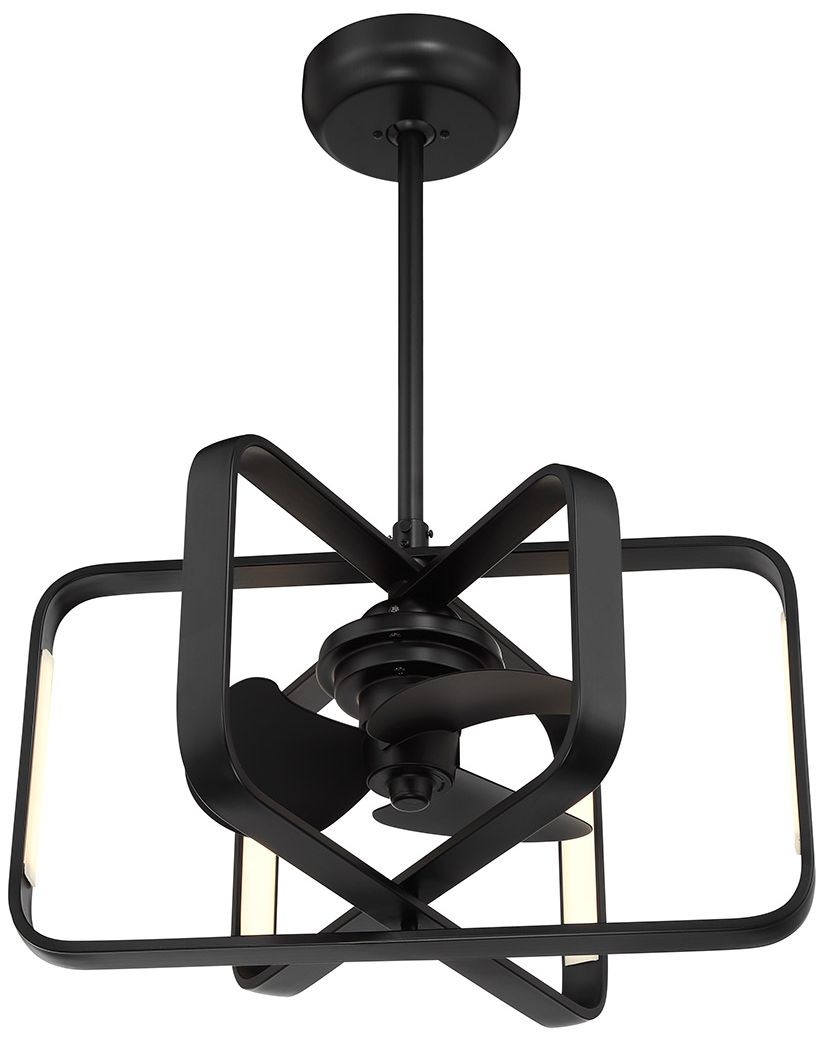 Image 4 Lynx LED Fan D'Lier in Matte Black (Fandelier) more views