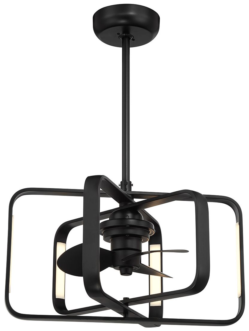 Image 5 Lynx LED Fan D'Lier in Matte Black (Fandelier) more views