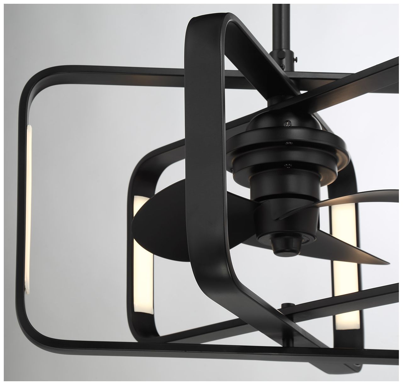 Image 6 Lynx LED Fan D'Lier in Matte Black (Fandelier) more views