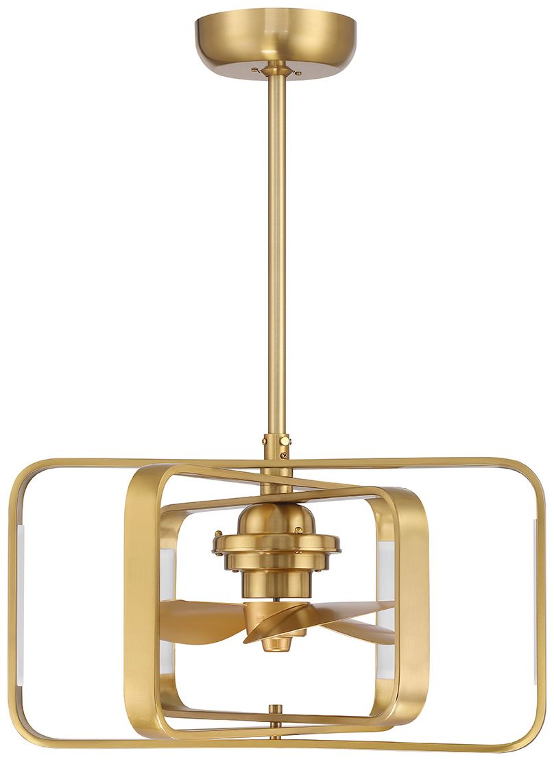 Image 2 Lynx LED Fan D'Lier in Warm Brass (Fandelier) more views