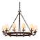 Lyon Burnt Sienna 12-Light 48" Hand-Forged Iron Chandelier