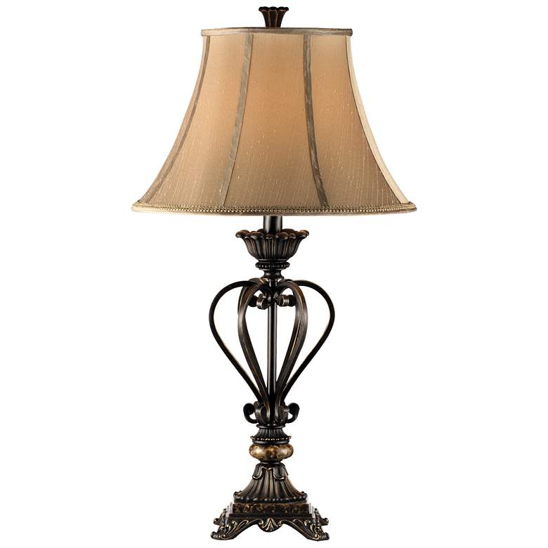 Image 1 Lyon French Bronze Scroll Table Lamp