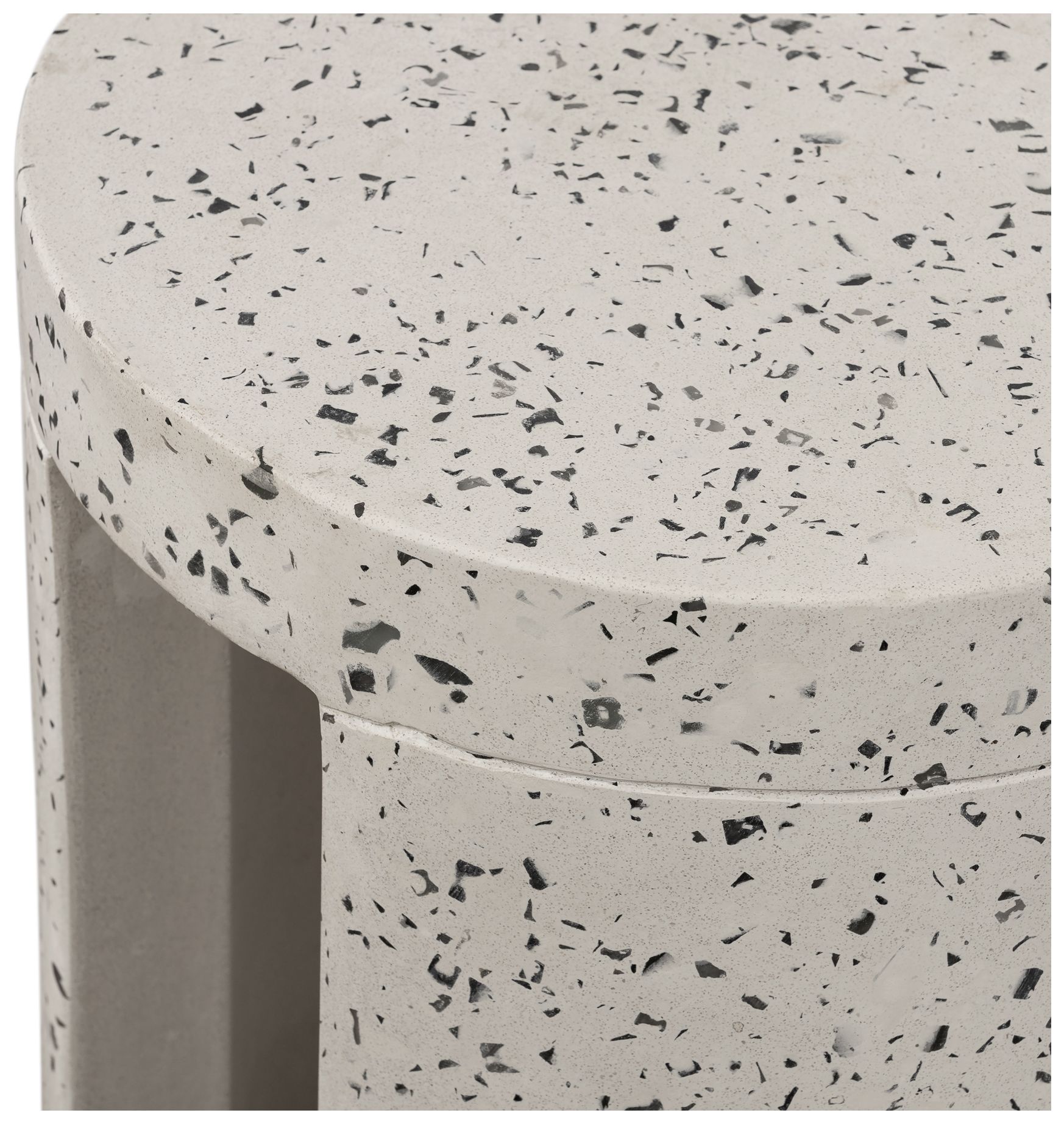 Image 5 Lyon Outdoor Stool White Terrazzo more views