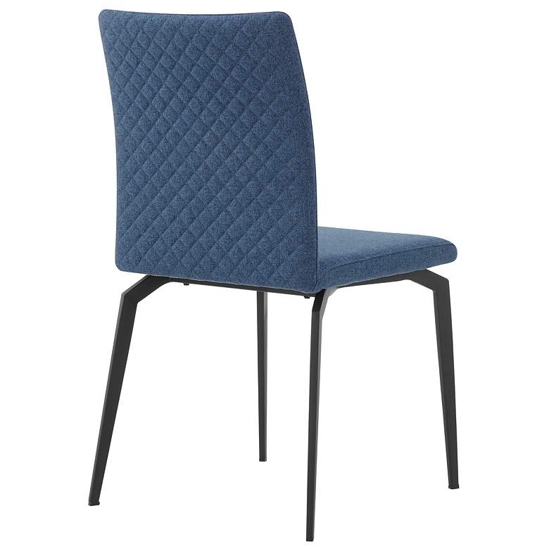 Image 2 Lyon Set of 2 Dining Chairs in Blue Fabric, Plywood, and Metal more views