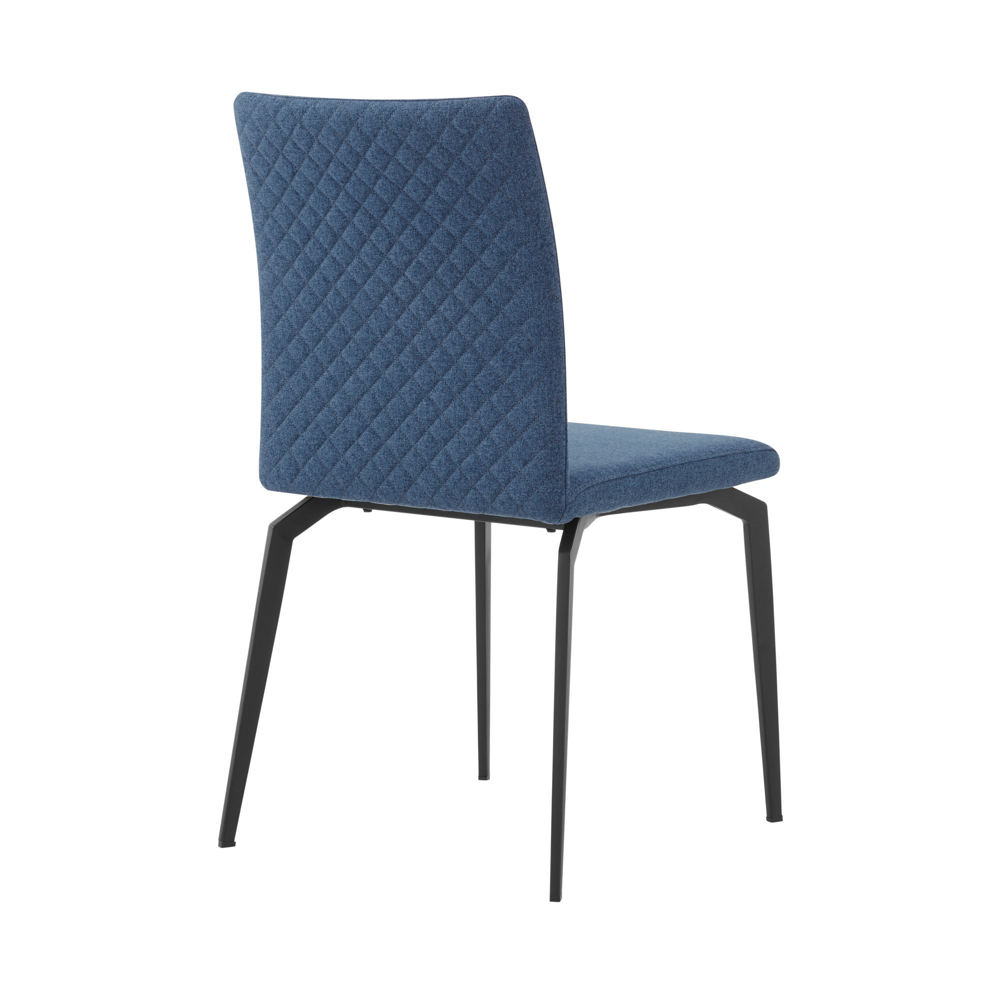 Image 4 Lyon Set of 2 Dining Chairs in Blue Fabric, Plywood, and Metal more views