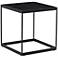 Lyou 19" High Black Marble Square End Table