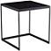 Lyou 21" High Black Marble Square End Table