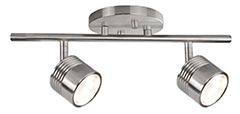 Thumbnail2 of Lyra 2-Light Brushed Nickel LED Track Fixture more views