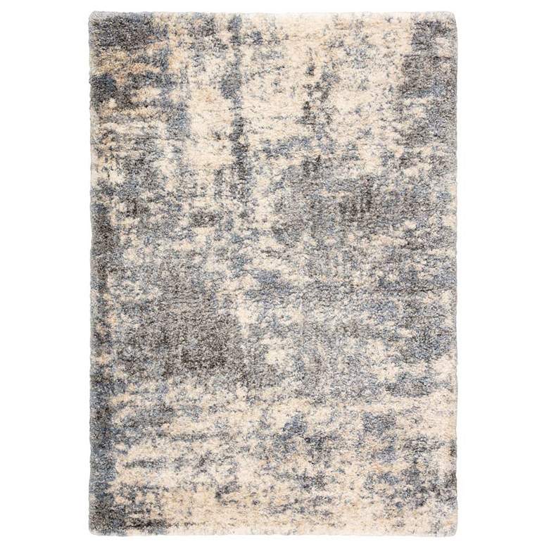 Image 1 Lyra Cantata LYR01 5&#39;3 inchx7&#39;7 inch Gray and Blue Shag Area Rug