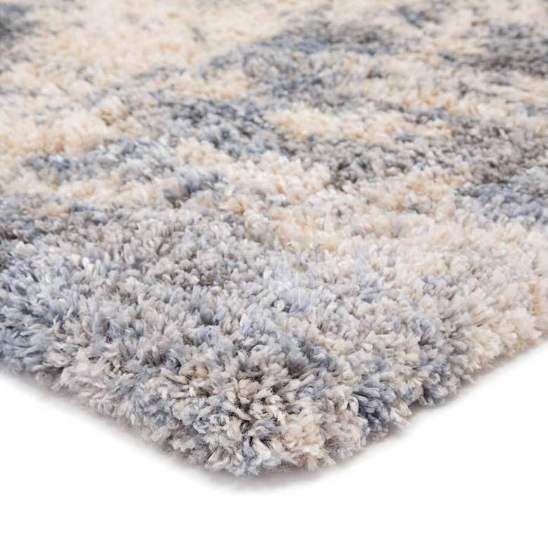 Image 2 Lyra Cantata LYR01 5'3"x7'7" Gray and Blue Shag Area Rug more views