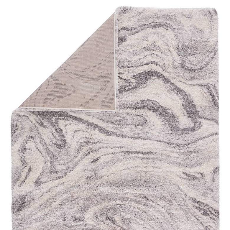 Image 3 Lyra Crescendo KYR06 5'3"x7'7" Gray Ivory Shag Area Rug more views