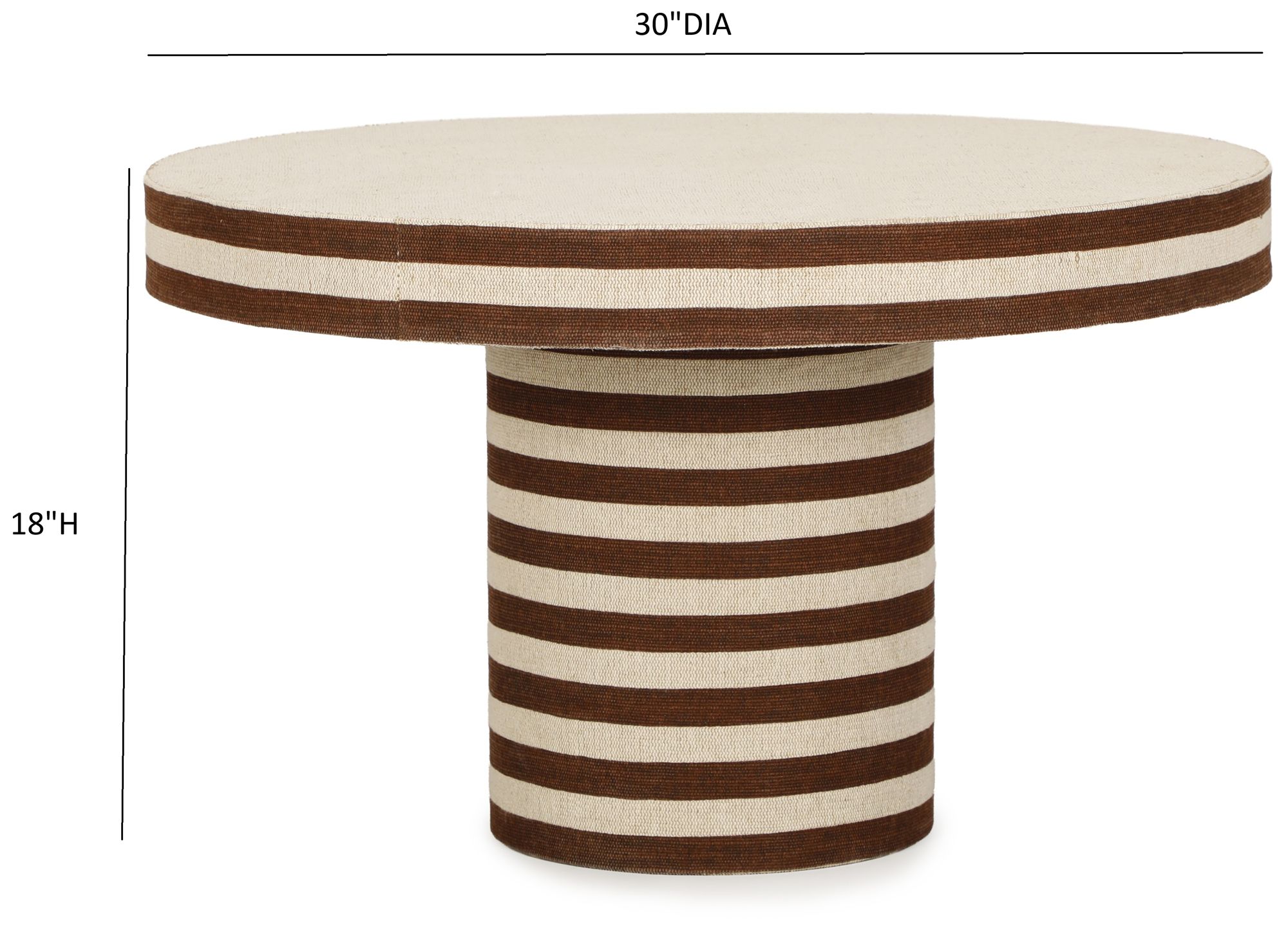 Image 6 Lyra Striped Cotton Jute Designer Coffee Table more views