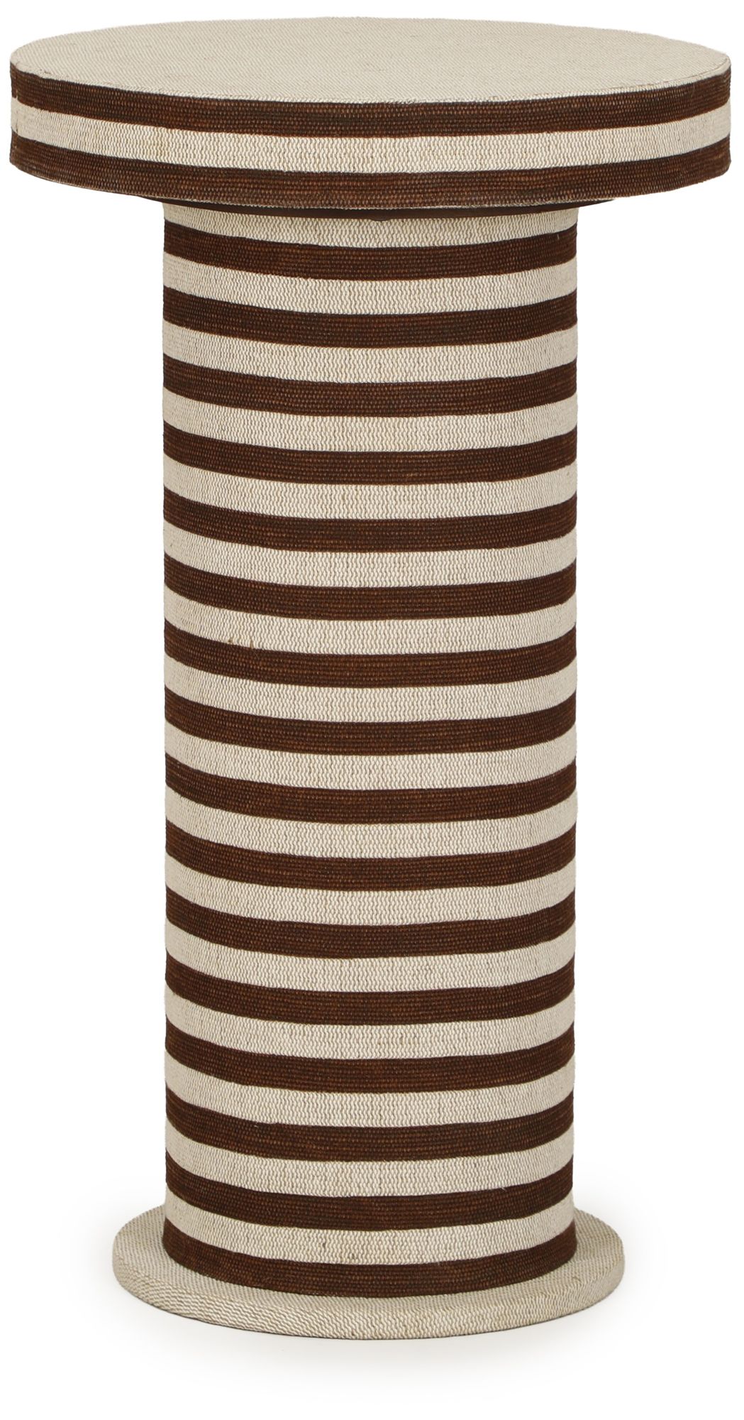 Image 2 Lyra Striped Cotton Jute Designer Side Table more views