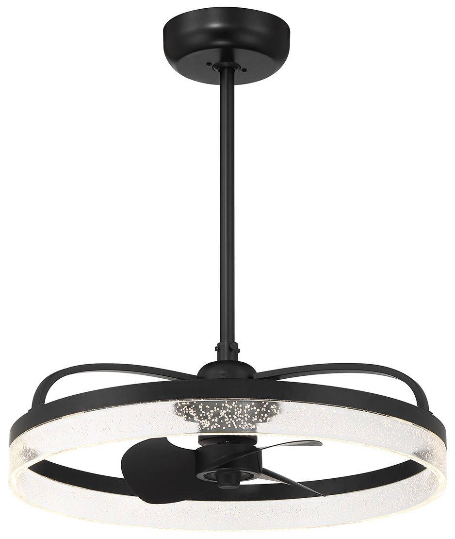 Image 3 Lyria LED Fan D'Lier in Matte Black (Fandelier) more views