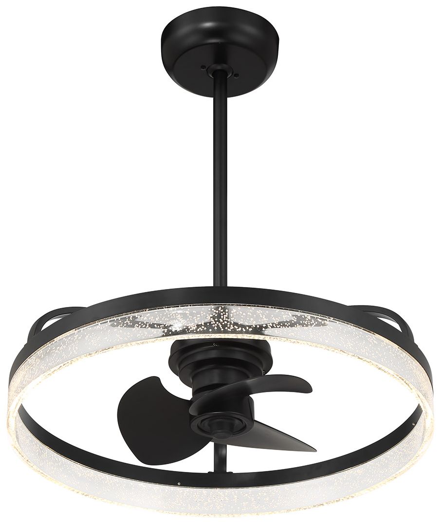 Image 4 Lyria LED Fan D'Lier in Matte Black (Fandelier) more views