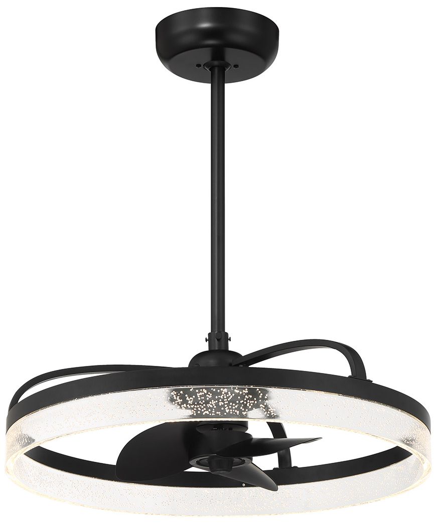 Image 5 Lyria LED Fan D'Lier in Matte Black (Fandelier) more views
