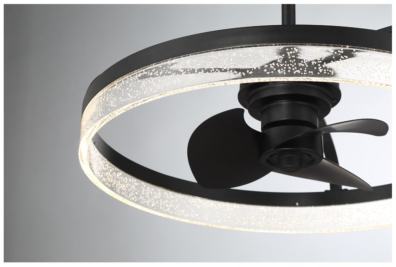 Image 6 Lyria LED Fan D'Lier in Matte Black (Fandelier) more views