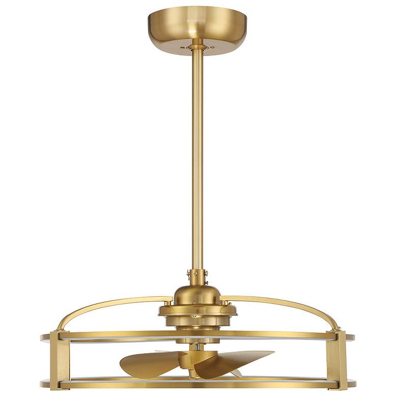Image 2 Lyria LED Fan D'Lier in Warm Brass more views