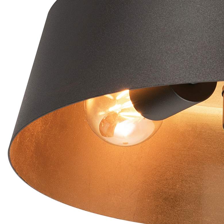Image 4 Lyric 14" Wide Black and Gold 2-Light Ceiling Light more views