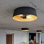 5_Lyric 14" Wide Black and Gold 2-Light Ceiling Light more views