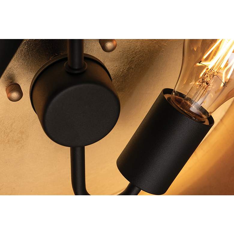 Image 6 Lyric 14" Wide Black and Gold 2-Light Ceiling Light more views