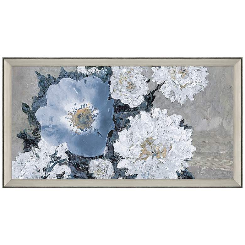 Image 1 Lyrical Floral Burst 52" High Framed Giclee Wall Art