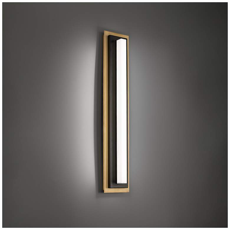 Image 3 Lyrikal 26.9"H x 5.3"W 1-Light Wall Sconce in Black more views