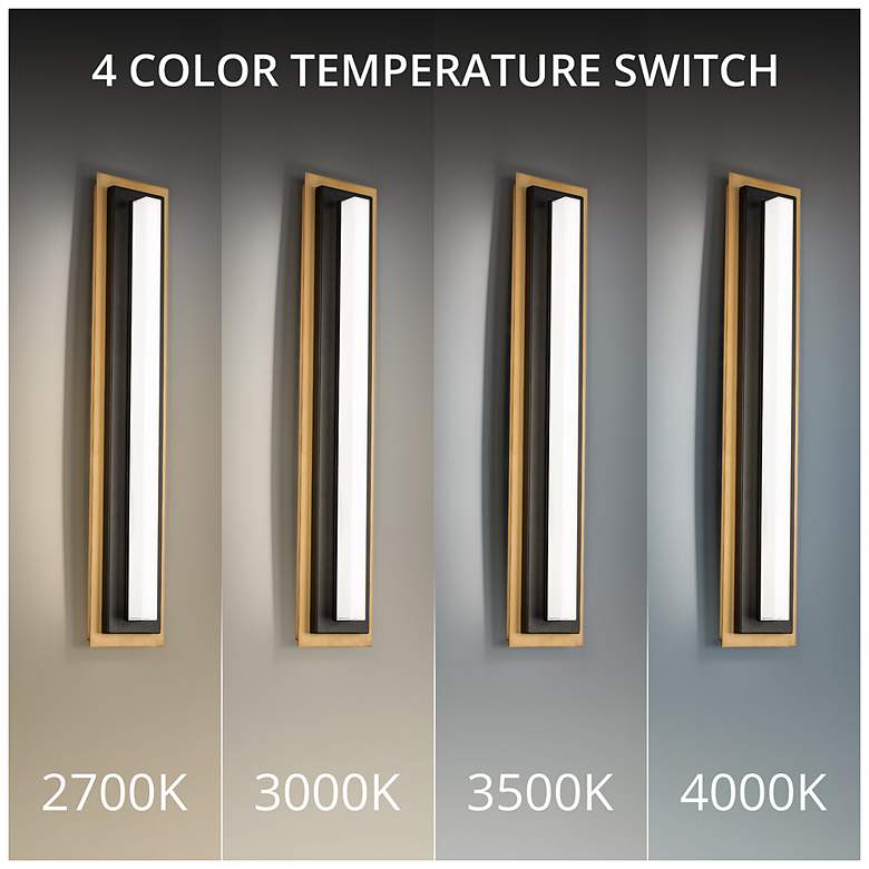 Image 4 Lyrikal 26.9"H x 5.3"W 1-Light Wall Sconce in Black more views