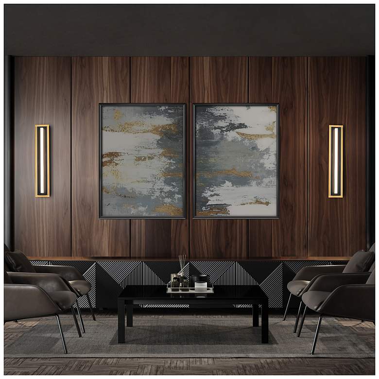 Image 6 Lyrikal 26.9"H x 5.3"W 1-Light Wall Sconce in Black more views