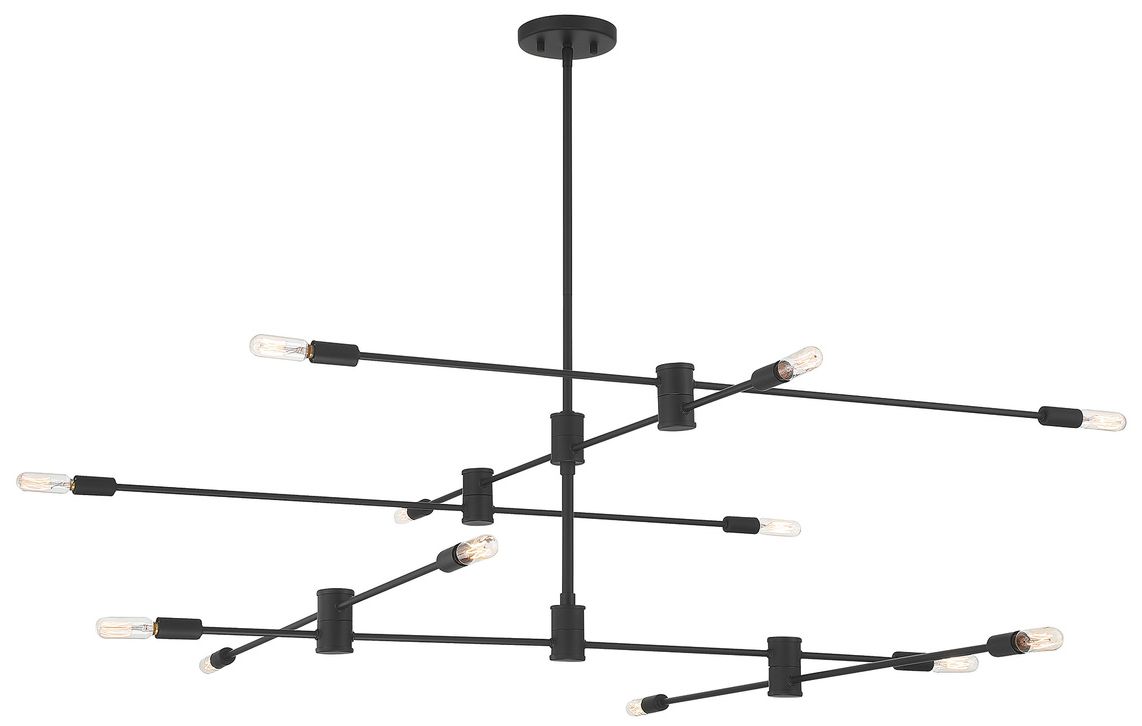 Image 3 Lyrique 12-Light Chandelier in Matte Black more views