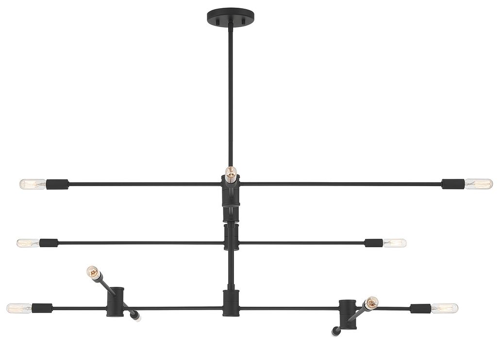 Image 5 Lyrique 12-Light Chandelier in Matte Black more views