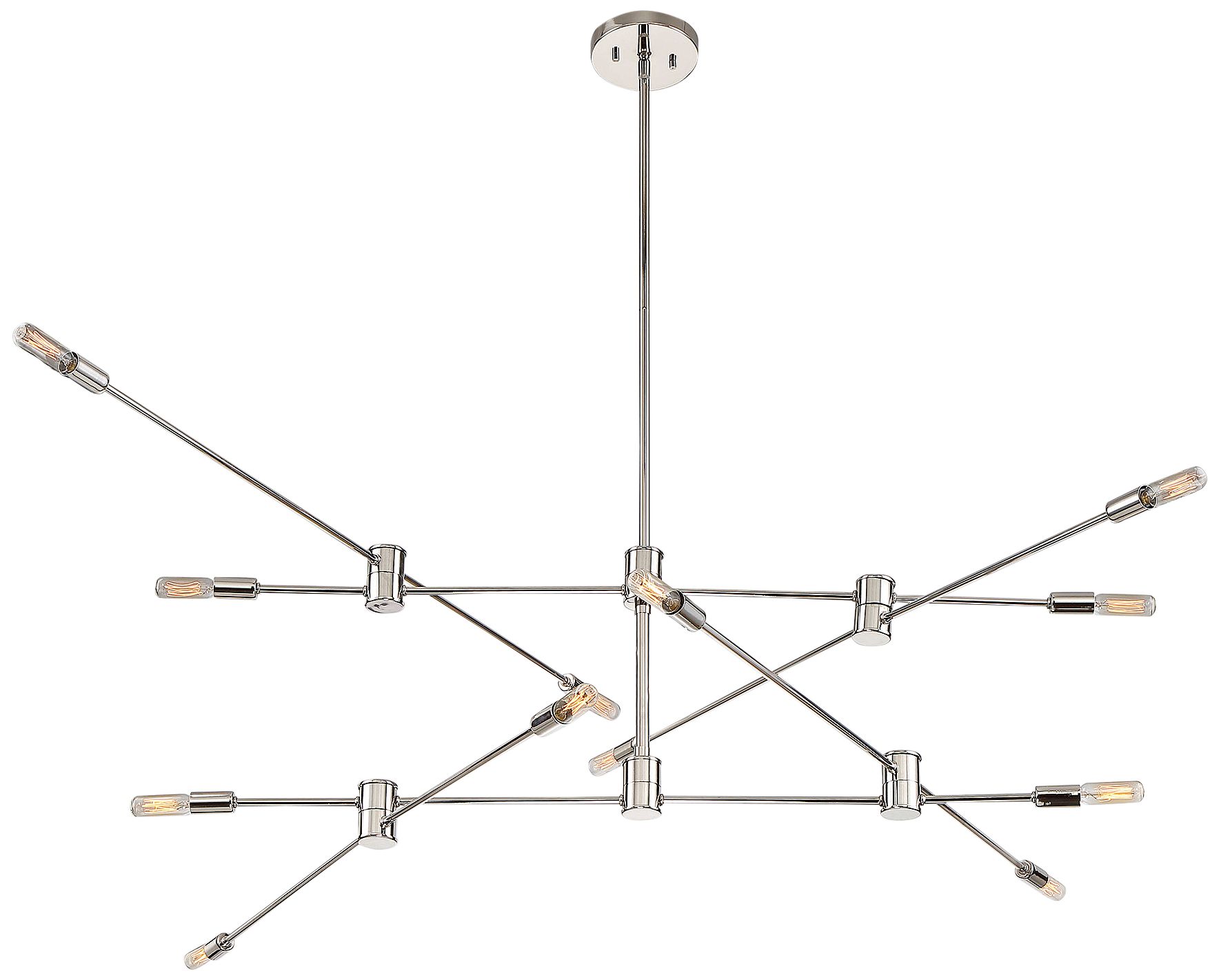 Image 3 Lyrique 12-Light Chandelier in Polished Nickel more views