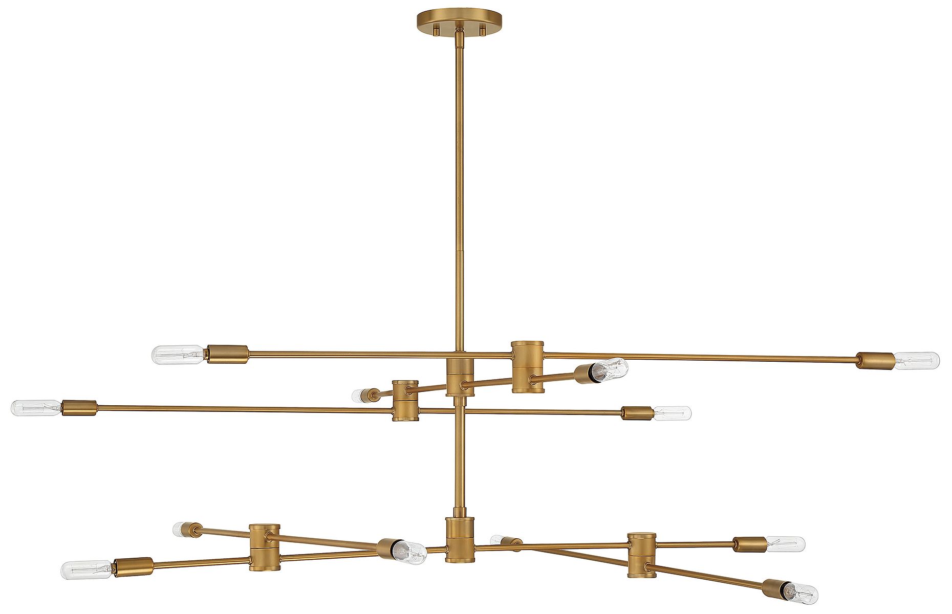 Lyrique 12-Light Chandelier in Warm Brass