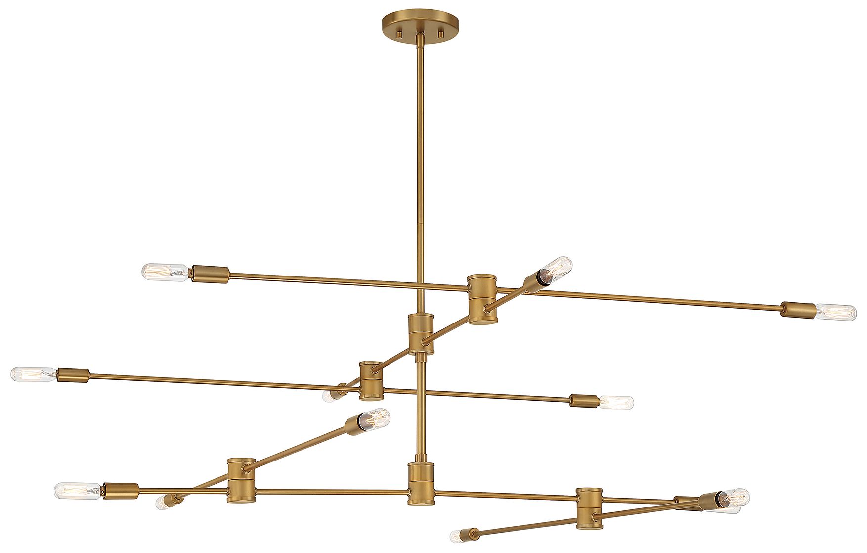 Image 3 Lyrique 12-Light Chandelier in Warm Brass more views