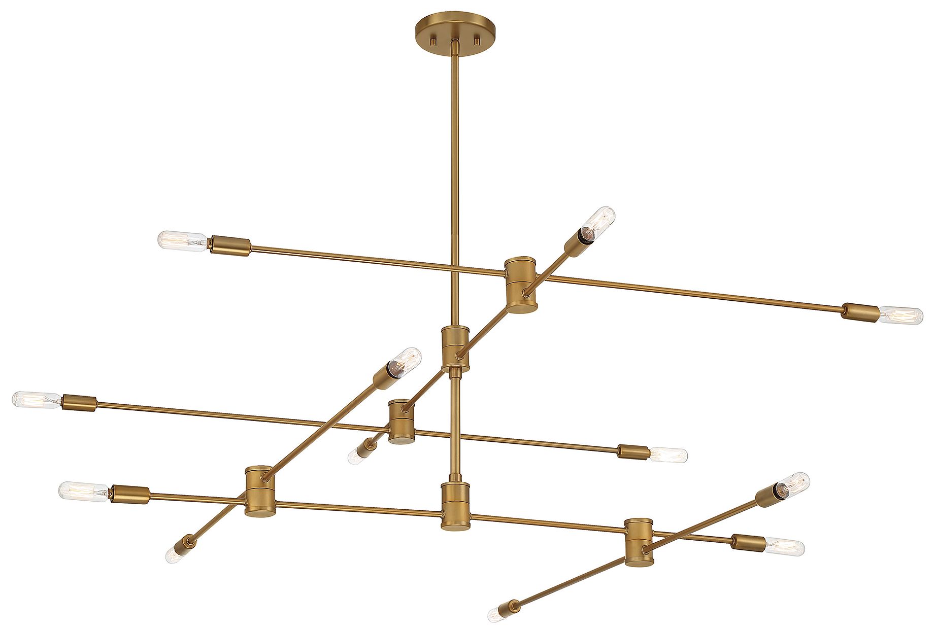 Image 4 Lyrique 12-Light Chandelier in Warm Brass more views