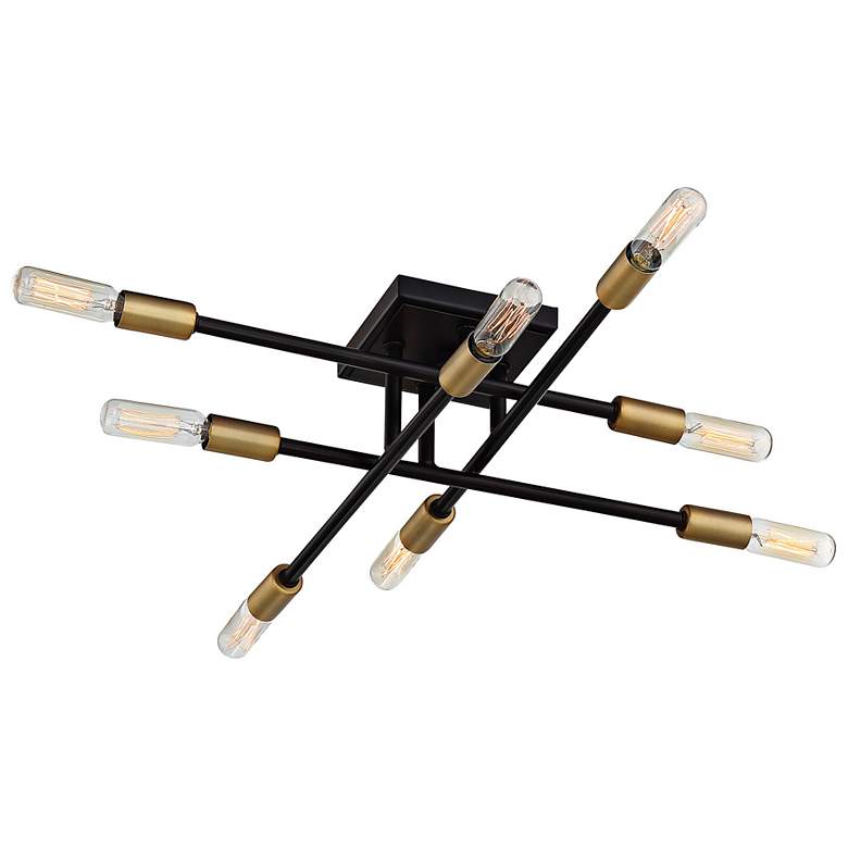 Image 6 Lyrique 19 1/2" Wide Bronze with Brass 8-Light Ceiling Light more views