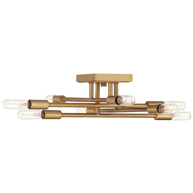 Image 1 Lyrique 19 1/2" Wide Warm Brass 8-Light Ceiling Light