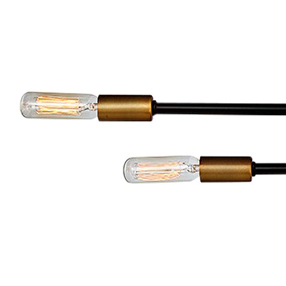 Image 4 Lyrique 8-Light Ceiling Light in Bronze with Brass Accents more views