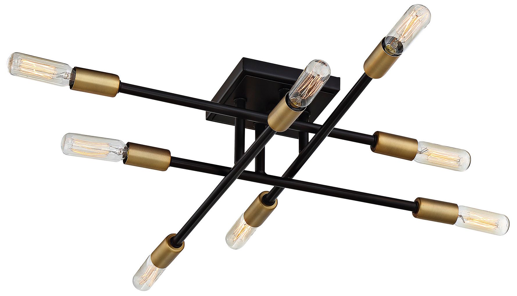 Image 6 Lyrique 8-Light Ceiling Light in Bronze with Brass Accents more views