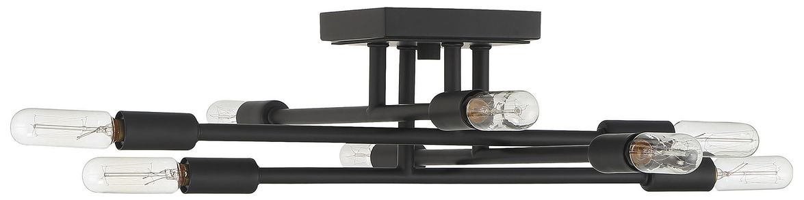 Image 2 Lyrique 8-Light Ceiling Light in Matte Black more views