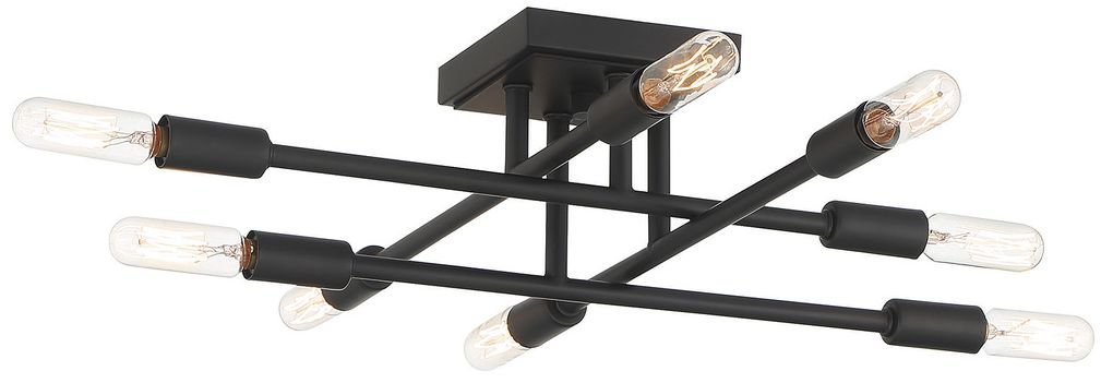 Image 4 Lyrique 8-Light Ceiling Light in Matte Black more views