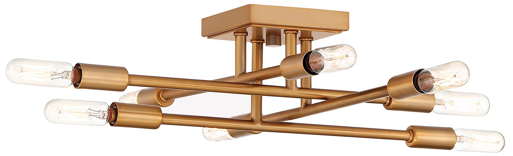 Image 3 Lyrique 8-Light Ceiling Light in Warm Brass more views