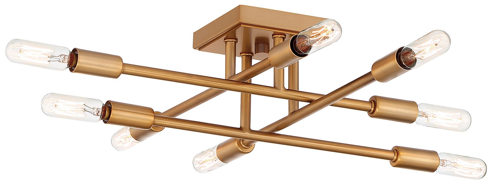 Image 4 Lyrique 8-Light Ceiling Light in Warm Brass more views