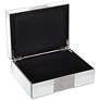 3_Lyza Rhinestone 8 1/4" Wide Mirrored Jewelry Box more views