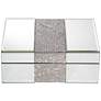 Lyza Rhinestone 8 1/4" Wide Mirrored Jewelry Box