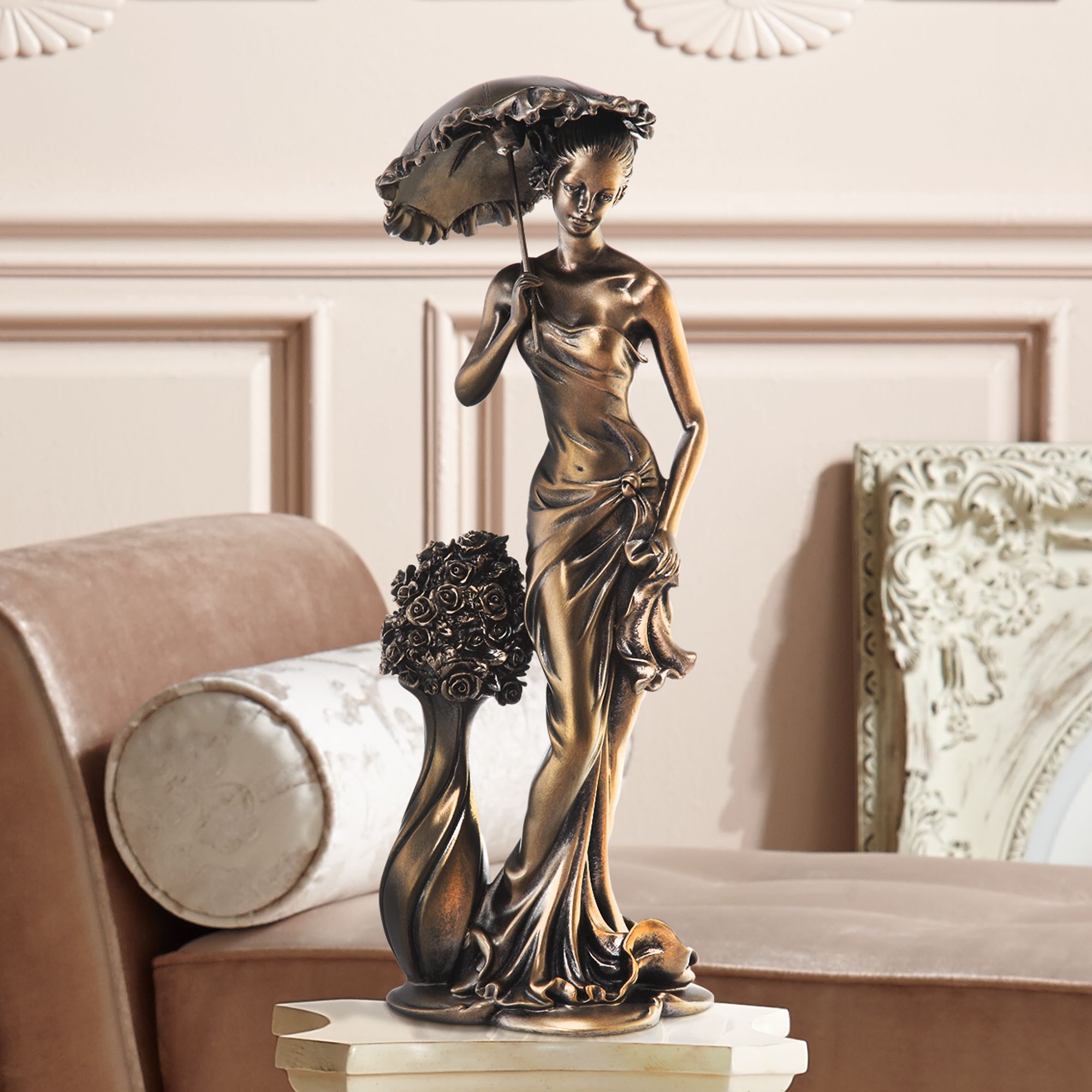 Bronze, Traditional, Statues, Sculpture Lamps Plus