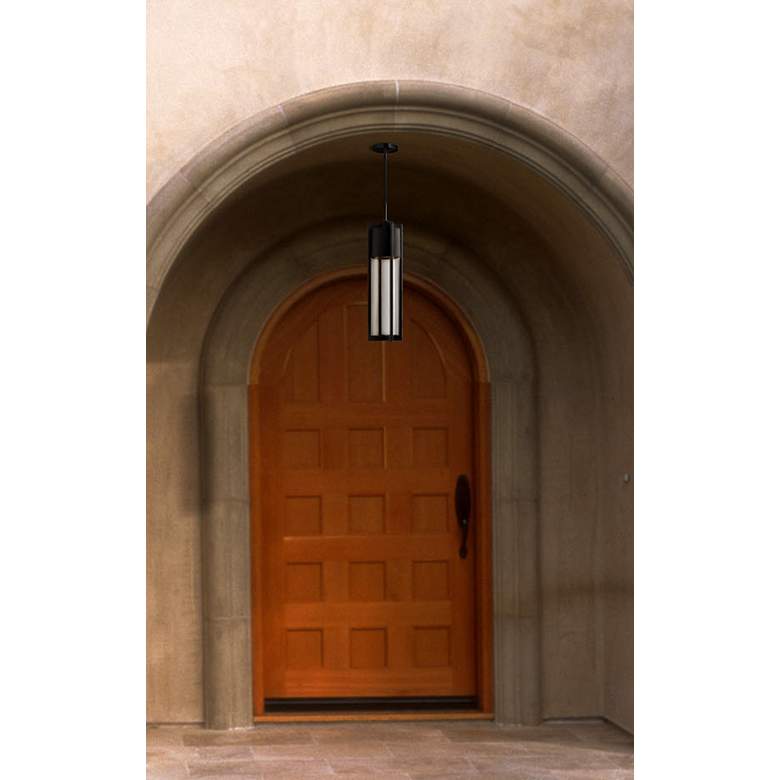 Image 1 Hinkley Shelter 21 3/4" High Black LED Outdoor Hanging Light in scene