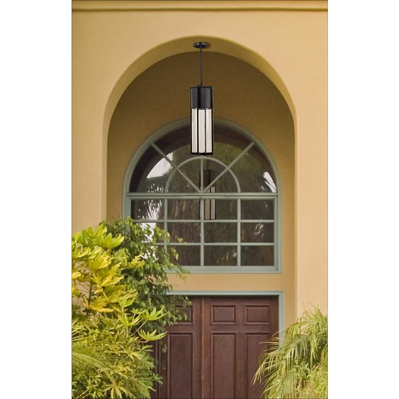 Image 1 Hinkley Shelter 24 1/2" High Black LED Outdoor Hanging Light in scene